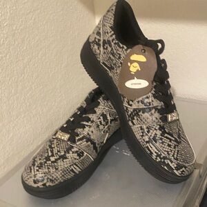 Black and Grey Snakeskin BapeSta (No Box)